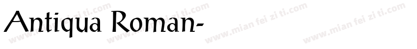 Antiqua Roman字体转换